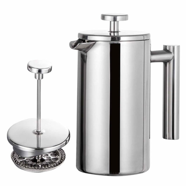 Fiudx Xiying Double-Layer Stainless Steel French Press Coffee Maker | 304 Insulated Tea & Coffee Pot | 350Ml/800Ml/1000Ml Capacity Options | Heat Retention, Fine Mesh Filter, Cool Handle