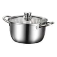 thumbnail image 2 of veasfak Stainless Steel Stock Pot Soup Pot Saucepan Multiuse Large Capacity Universal Base Non Sticks Stockpot for Vegetable Breakfast Style B, 2 of 9