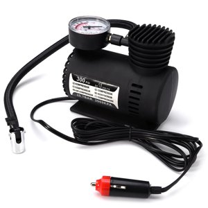 USHOBE 300 PSI DC 12V Air Compressor Tyre Inflator with Pressure Gauge for Cars Motorcycles Black 15