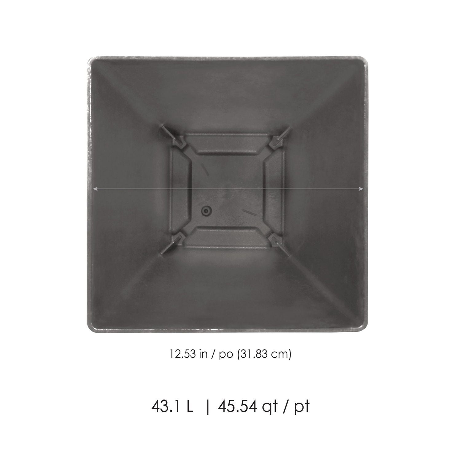 Planteur à treillis TierraVerde Avondale Charbon 24 po H