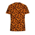 thumbnail image 4 of Womens Scrubs Tops Short Sleeve V-neck Tops Uniform Printed Pockets Blouse Nursing Clearance, 4 of 4