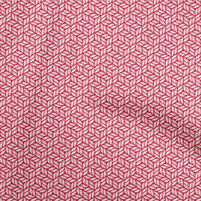 oneOone Rayon Magenta Fabric Asian Block Sewing Material Print Fabric By The Yard 56 Inch Wide