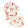 thumbnail image 5 of Pyjama en Satin pour Garçon Imprimé Manches Courtes Boutonné Ensemble de Vêtements d'Intérieur Ensemble de Pyjama Mode pour Filles Pyjamas pour Filles Garçons Mode pour Filles, 5 of 5
