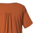 thumbnail image 2 of Woman Plus Size Short Sleeve Floral Blouses Henley T-Shirts V Neck Button Tunic Tops  M-4xl, 2 of 3