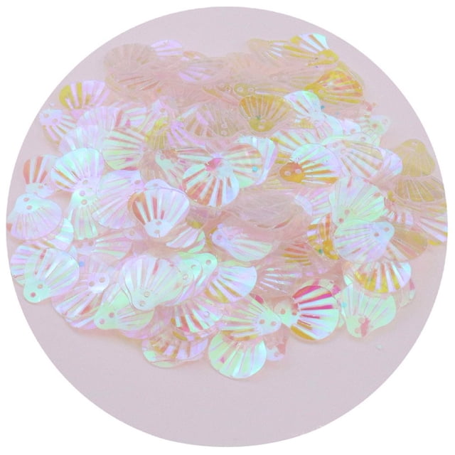 Seashell Sequins Multicolor Decorative Portable Oval Hologram Mermaid Paillette Sequins Daily Use