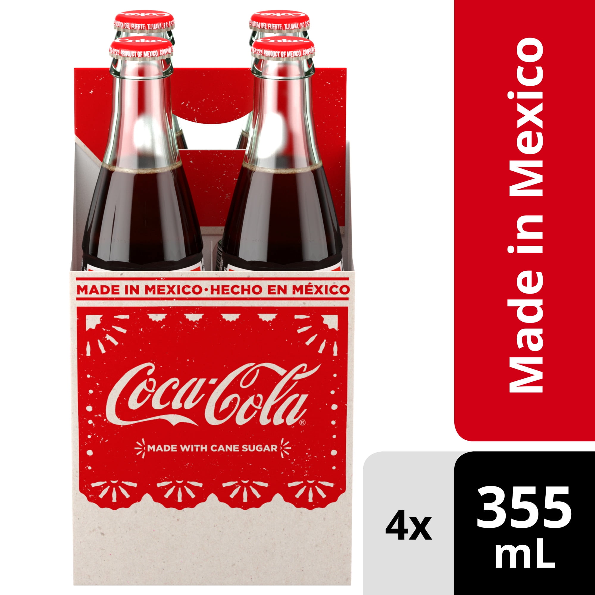 Coca-Cola du Mexique Glass Bouteilles, 355 mL, 4 Pack
