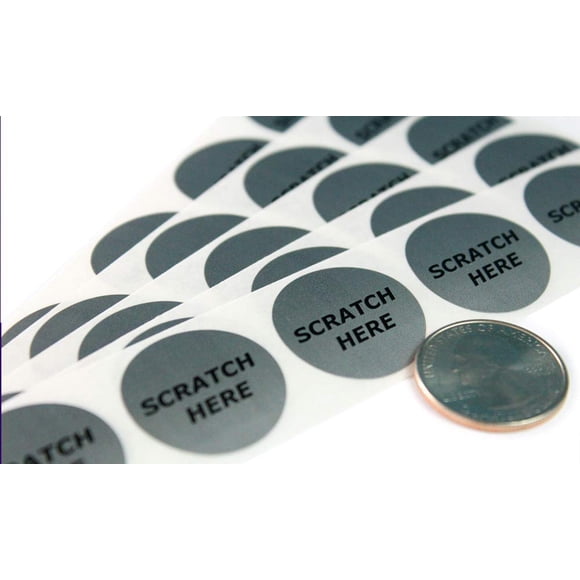 My Scratch Offs 500 Pack Silver Round with Scratch Here Scratch Off Sticker Labels 1 Inch DIY Crafts Invitations Gender Reveal Party Favors Business Code