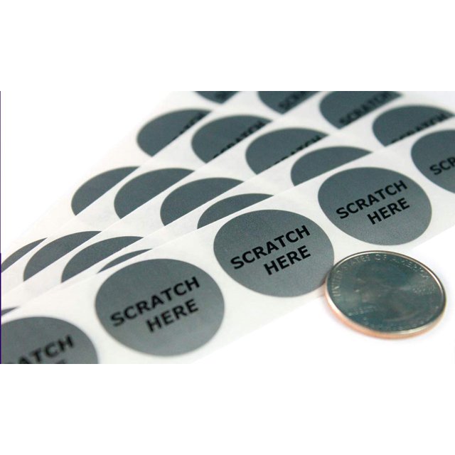 My Scratch Offs 500 Pack Silver Round with Scratch Here Scratch Off Sticker Labels 1 Inch DIY Crafts Invitations Gender Reveal Party Favors Business Code