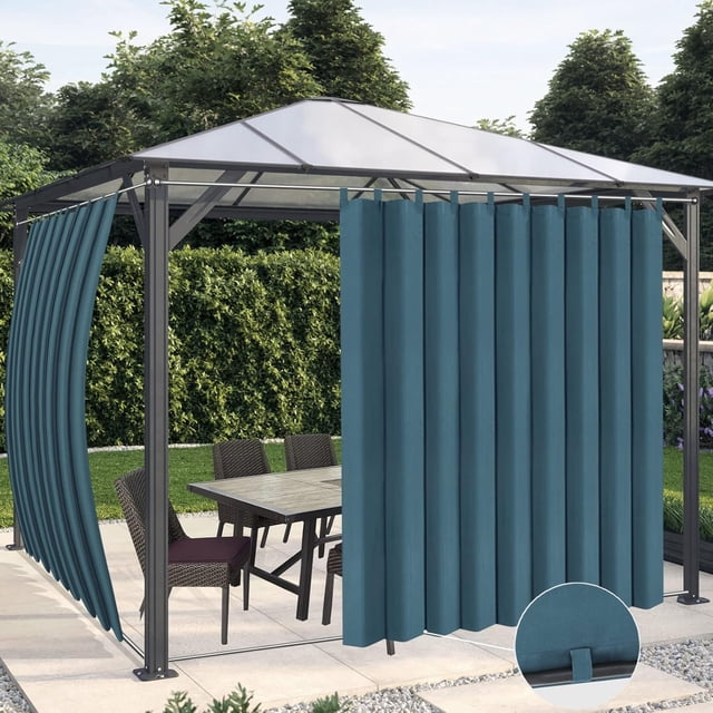 Rideaux Intérieurs Extérieurs pour Patio \ Panneau de Rideau à Oeillets Bloquant le Soleil pour Intimité, Rideaux Résistants aux Intempéries pour Gazebo, Véranda avant, Pergola, Kaki G x H Panneau