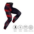 thumbnail image 2 of Pantalon de Sport pour Homme Imprimé Moulant Extensible Évacuant l'Humidité Course Gym Basketball, 2 of 7
