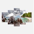 thumbnail image 2 of Plage Tropicale Exotique sous Ciel Bleu - Uvre d'Art Moderne sur Toile, 2 of 3