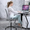 thumbnail image 4 of BestOffice Armless Mid-Back Ergonomic Mesh Office Chair with Lumbar Support & Rolling Wheels, Grey, 4 of 7