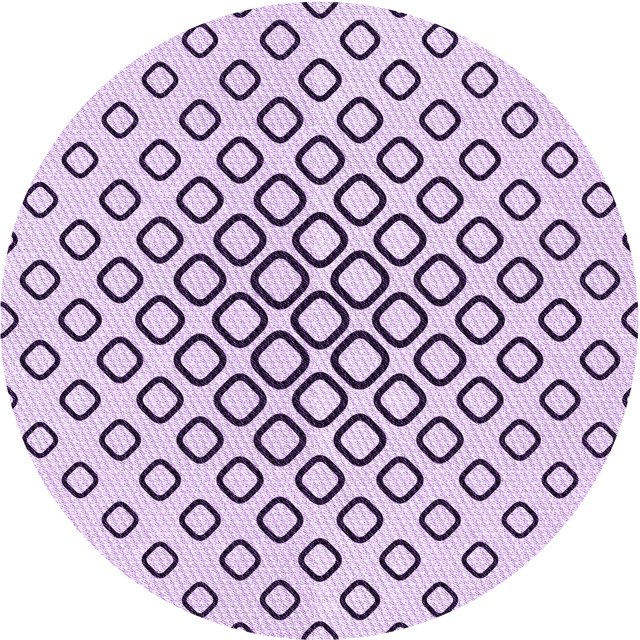 Ahgly Company Tapis d'Intérieur Ronds Lavables à la Machine, Style Transitionnel, Fleur Violette Violette, Tapis de Zone, 7 Pieds Rond