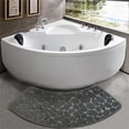thumbnail image 3 of Non-Slip Bath Rug 40x16 Inches Polyester Foam Water Absorbent Washable Low Profile Bathroom Carpet Soft Shower Mat, 3 of 5