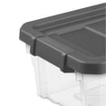 thumbnail image 3 of Sterilite 16 Qt Clear Plastic Storage Containers with Gray Lid (6 Pack), 3 of 7