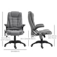 thumbnail image 3 of Vinsetto Massage Office Chair with 6-Point Vibration, Grey, 3 of 10
