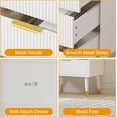 thumbnail image 4 of 5 Drawer Dresser for Bedroom, Modern Closet Dressers Chest of Drawers, Storage Dresser Chest Cabinet Organizer Unit, Small Fluted Nightstand for Bedroom, 4 of 6