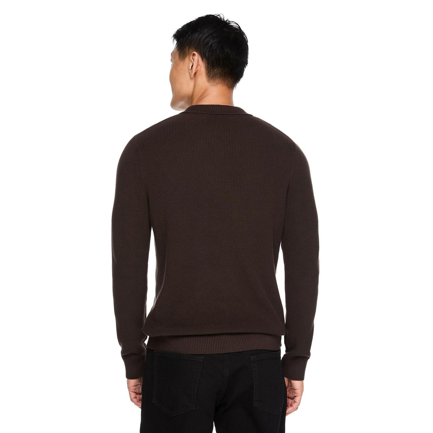 George Men's Long-Sleeve Polo Sweater