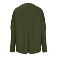 thumbnail image 3 of Besolor Womens Spring Fall Tunic Tops Ladies Crewneck Long Sleeve T-Shirt Casual Solid Color Spring Fall Going out Blouse, 3 of 5