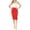 Red, variant on Fgnfyis Skirts for Women Mid Length High Waisted Split Pencil Wrap Pencil Skirt for Versatile Wear Knee Length Skirt Black XXL