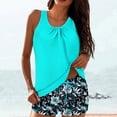 thumbnail image 2 of yoeyez Tropical Print Tankini for Women Two Piece Bathing Suits Summer Boho Swim Top with Buttom Tummy Control Modest Swimsuits Beachwear Multicolor,XXL, 2 of 6