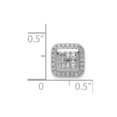thumbnail image 4 of Diamond2Deal 14K White Gold 1/4ct. Diamond Square Cluster Pendant for Women, 4 of 4
