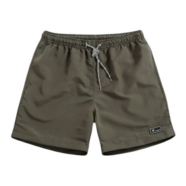jsaierl Men's Summer Shorts Plus Size Thin Fast-drying Beach Trousers Casual Sports Drawstring Short Pants