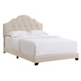thumbnail image 1 of Home Fare Rembourré Chameau Lit Très Grand en Lin Beige, 1 of 8