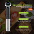 thumbnail image 3 of 1100W 110V US Plug Sous Vide Immersion Circulator with WIFI & Tuya APP Control, 304 Stainless Steel Slow Cooker, LCD Touchscreen, 25°C-95°C Temperature Range, ±0.2°C Stability, 4L-20L Bath Capacity,, 3 of 6