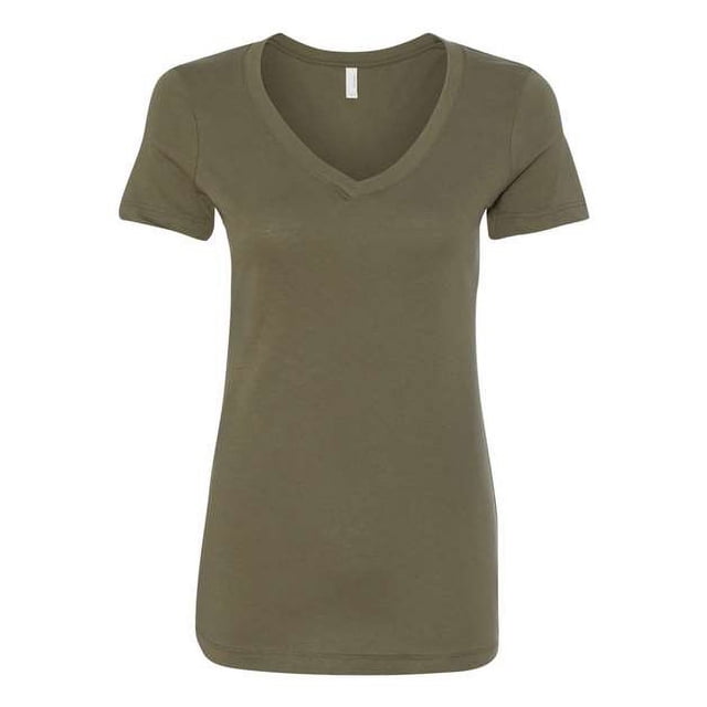 Next Level Womens Ideal V, S, Military Green