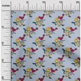 thumbnail image 1 of oneOone Georgette Viscose Fabric Leaves|Bird & Floral Block Printed Fabric 1 Yard 42 Inch Wide, 1 of 4