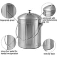 thumbnail image 2 of Odorless Stainless Steel Compost Bucket for Kitchen - Kitchen Compost Bin - Includes Replacement Charcoal Filters (Shiny Stainless Steel, 5 Liters), 2 of 5