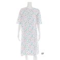 thumbnail image 1 of Robe de Flanelle Adaptative pour Femmes (TG, Chick Papillons & Fleurs sur Fond Blanc - 07), 1 of 1