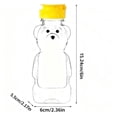 thumbnail image 3 of SLYNSHome Pots de Miel en Plastique en Forme d'Ours, Bouteille à Presser pour Miel Vide avec Couvercle à Rabat pour Rangement et Distribution, 3 of 8