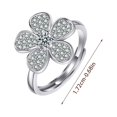 thumbnail image 3 of TIMIFIS Rings Knuckle Stacking Rings Fashion Square Blue Diamond Women's Ring Size 5-11 Rings for Women;Teen Girls;Man - Summer, 3 of 6