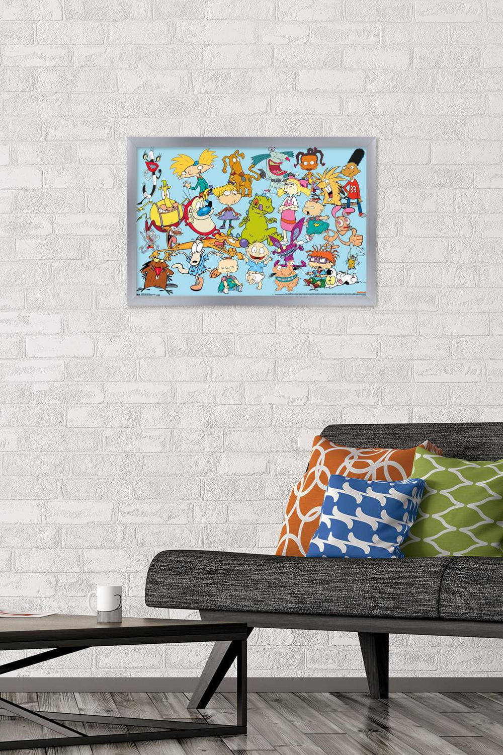 Nickelodeon Characters Wall Poster, 14.725" x 22.375" Framed