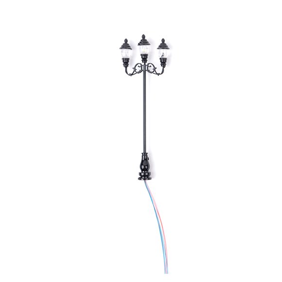 yingyy 1:87 Trains Railway Layout Garden Street Light Model Making Lamp Warm White Lamps for Building Sand Table Decoration Black/Warm white