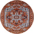 thumbnail image 1 of Ahgly Company Indoor Round Mid-Century Modern Red Oriental Area Rugs, 3' Round, 1 of 6