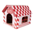 thumbnail image 4 of Cat Scratcher Hideout Cat Cardboard House for Small Animals Christmas Gifts Gift Box, 4 of 8