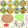 thumbnail image 2 of Painting Coasters Diy  Art Coasters With Holder Cork Pads For Spring Summer Party Home Decor, 2 of 13