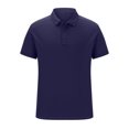 thumbnail image 3 of Chemises pour Hommes, Mode Homme Décontractée Couleur Unie Manches Courtes Col Rabattu Blouse Chemise, 3 of 5