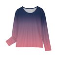 thumbnail image 4 of RXIRUCGD Chemises à Manches Longues pour Filles, Col Rond Mignon, Blouses Décontractées Élégantes, Violet, Taille : 7 Ans, 4 of 7