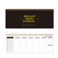 thumbnail image 1 of Desk Supplies 2025 Border New English Long Weekly Plan Simple Coil Note Time Management Ledger Arts and Crafts Clearance, 1 of 3
