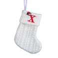 thumbnail image 1 of Kid's Embroidered Letter Knitted Wool Socks with Candy Bag Design White Christmas Stocking Pouch, 1 of 6