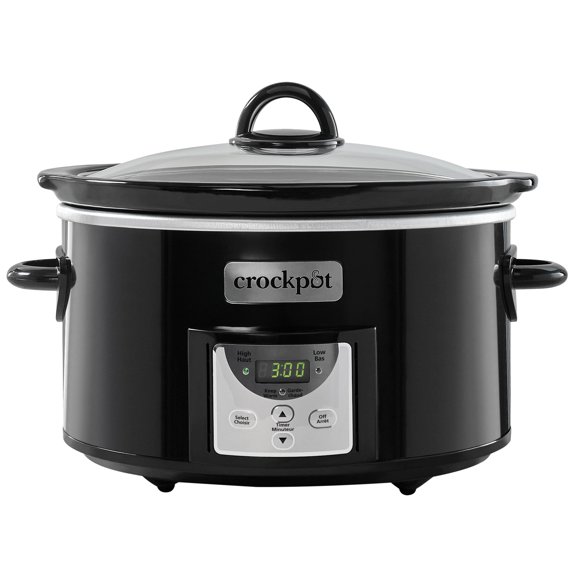 Crock-Pot 4-Quart Digital Countdown Slow Cooker, Black