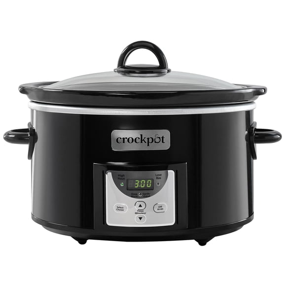 Crock-Pot 4-Quart Digital Countdown Slow Cooker, Black
