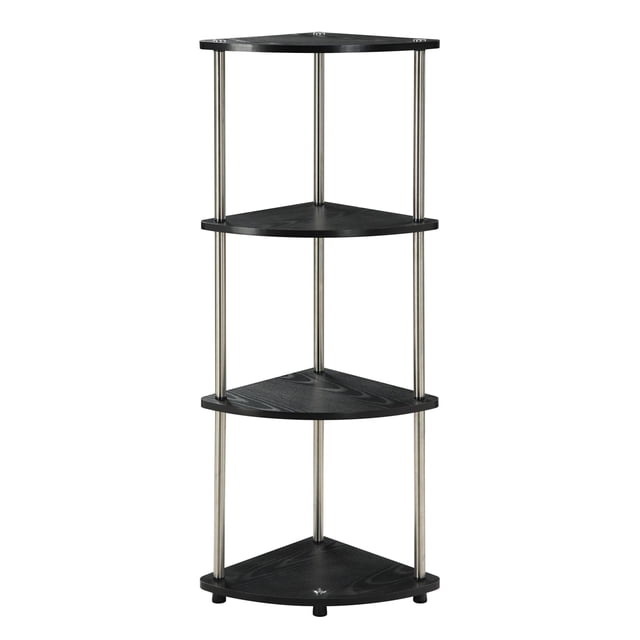 Convenience Concepts Designs2Go Étagère d'Angle à Quatre Niveaux, Fini Bois Blanc