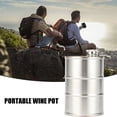thumbnail image 4 of MTBLYS Mini Baril à Vin Carafe à Vin Capacité 750 ml Acier Inoxydable Noir Bleu Vert Rouge Argent Flasque Portable Camping Randonnée Voyage, 4 of 6