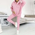 thumbnail image 2 of 2025 Women Hoodie and Plus Size Wedding Pant Suits Trousers Suits Tracksuit for Plus Size Pant Suits for Women Men and Women Solid Color Hoodie Vest and Sweatpants Three Piece, 2 of 8
