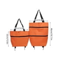 thumbnail image 2 of TUWABEII 2 In 1 Foldable Shopping Cart Grocery Cart With Wheels Shopping Bag Telescopic Storage Bag For Traveling Home Storage and Organization On clearance, 2 of 6